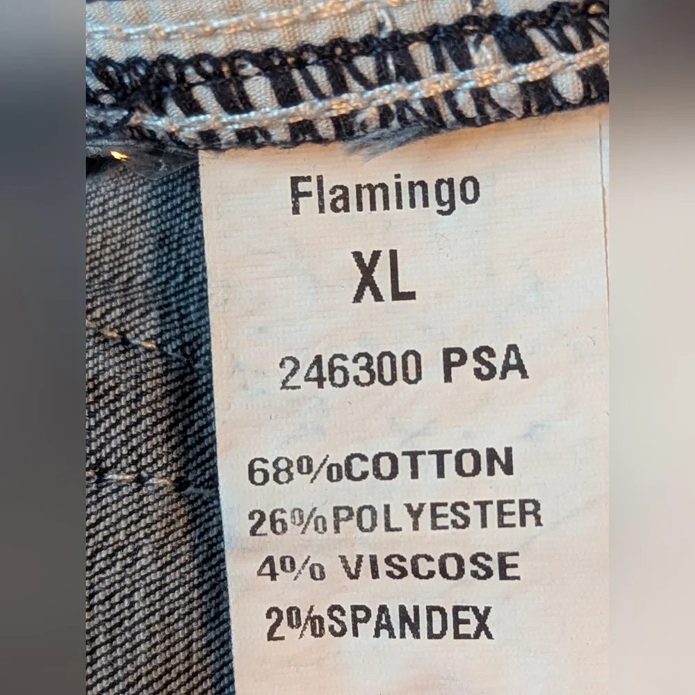 Flamingo Women's Blue Embroidered Flare Jeans. Horseshoes. Size XL.